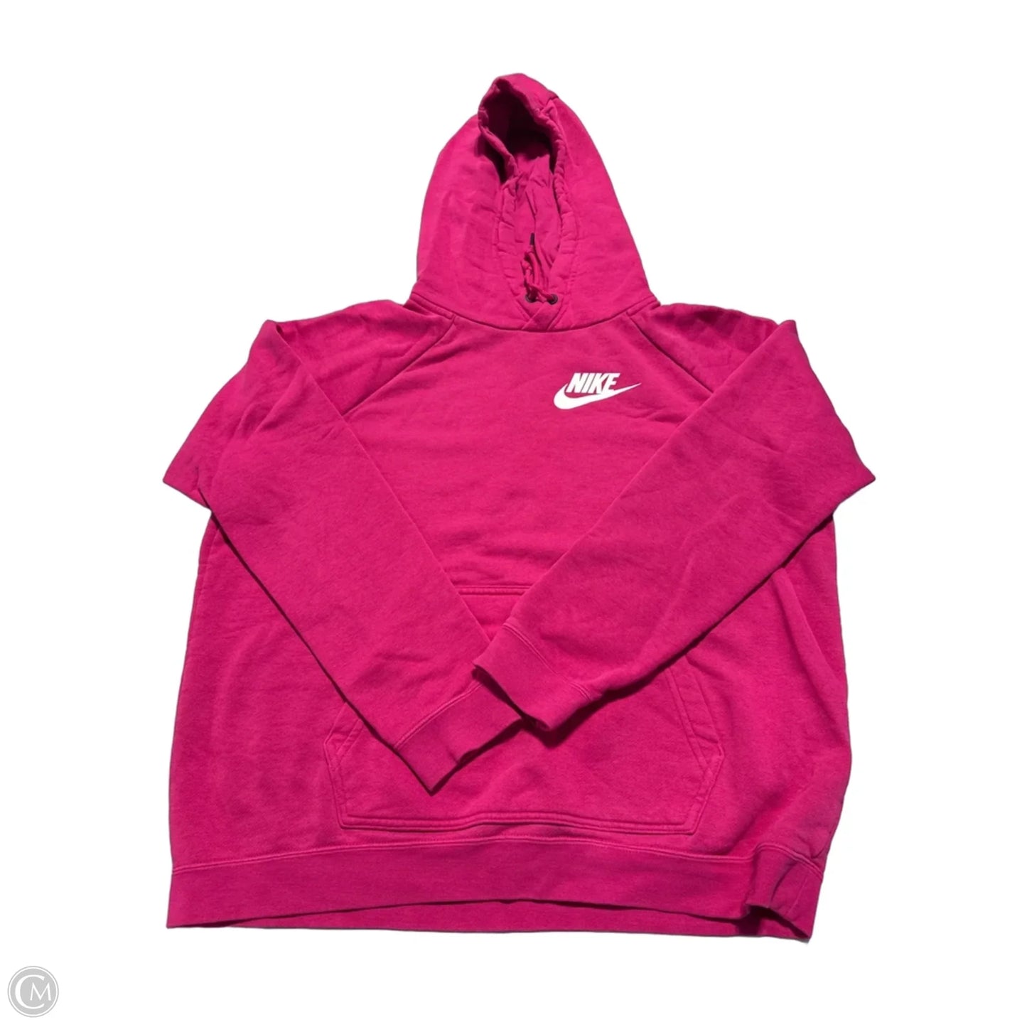 Athletic Sweatshirt Hoodie By Nike In Pink, Size: L