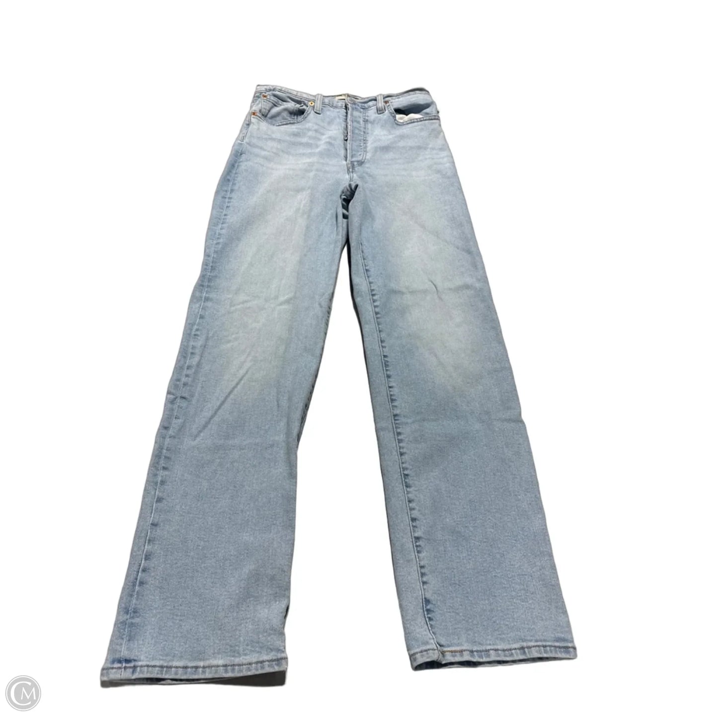 Jeans Straight By Levis In Blue Denim, Size: 12
