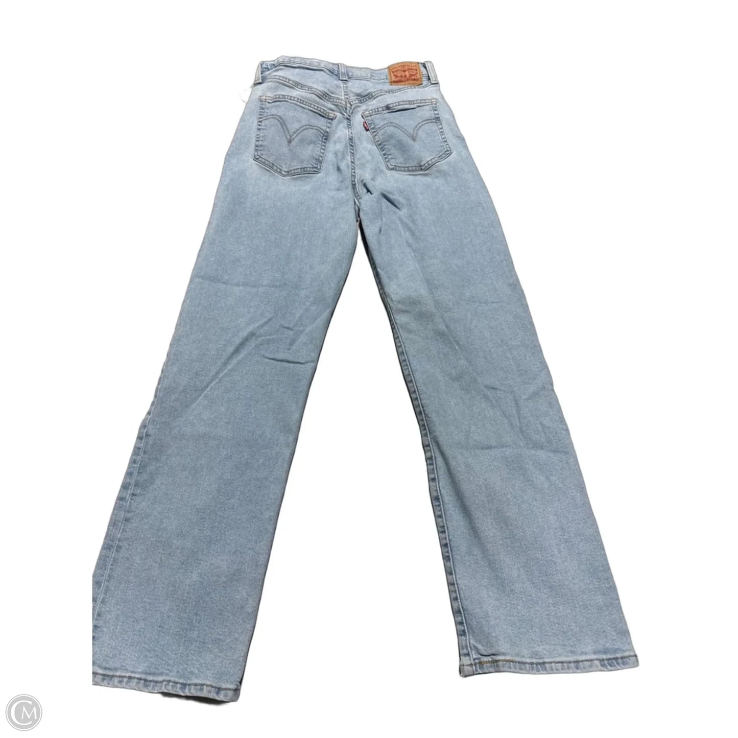 Jeans Straight By Levis In Blue Denim, Size: 12
