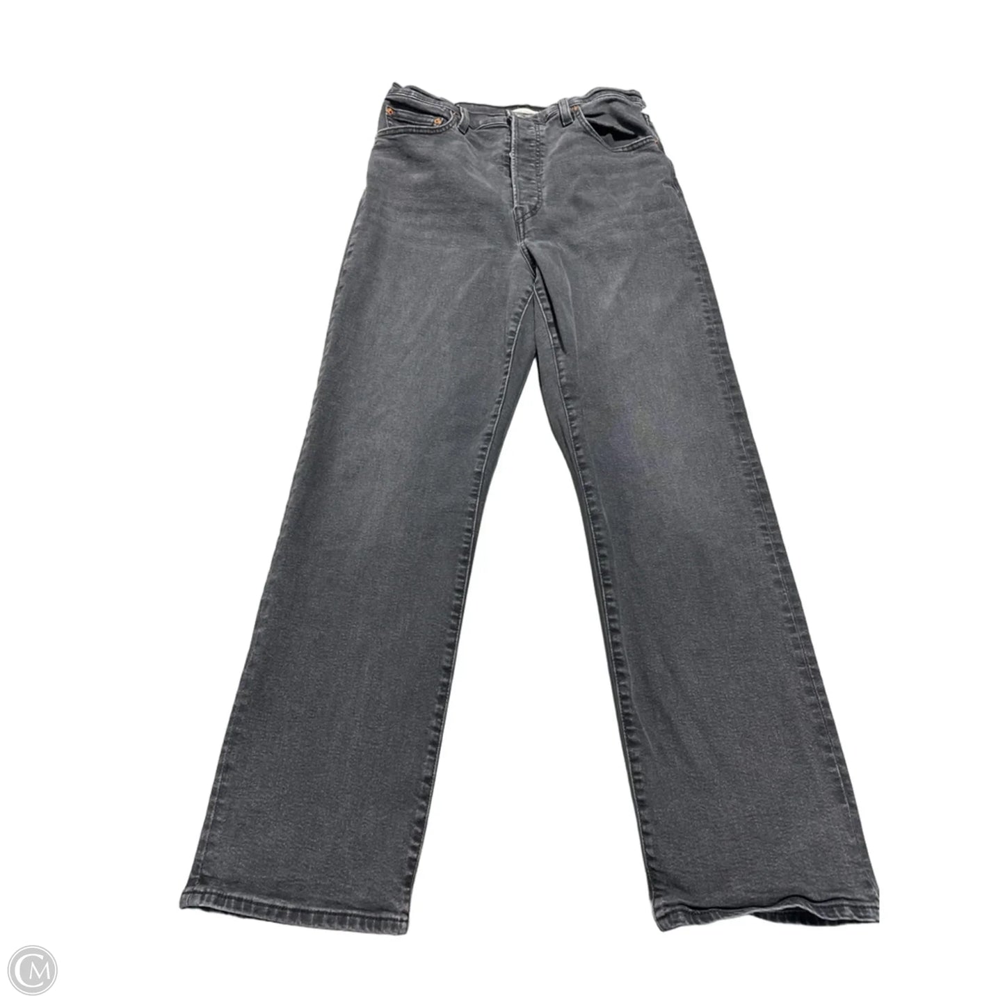 Jeans Straight By Levis In Black, Size: 14