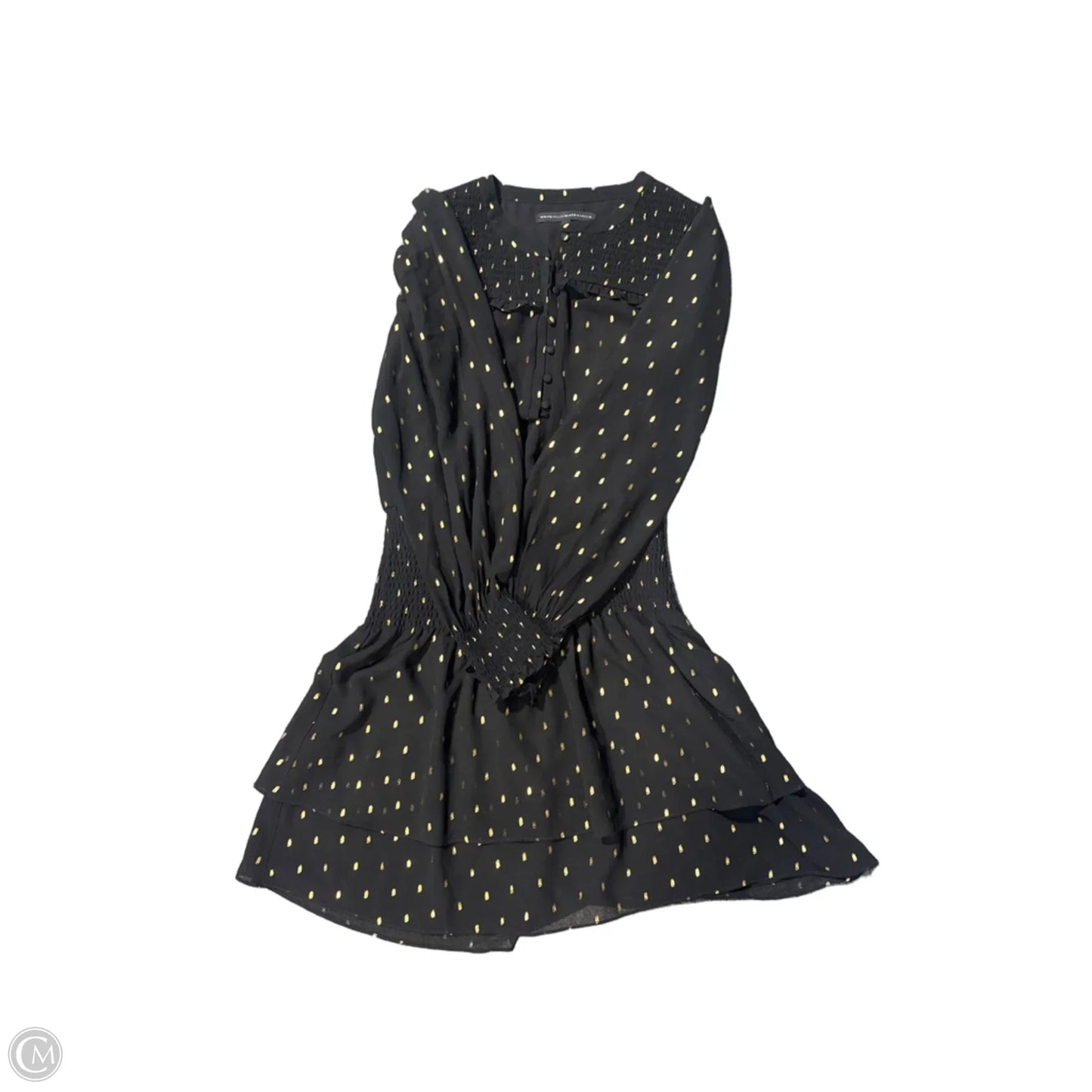 Dress Casual Short By White House Black Market In Black & Gold, Size: S