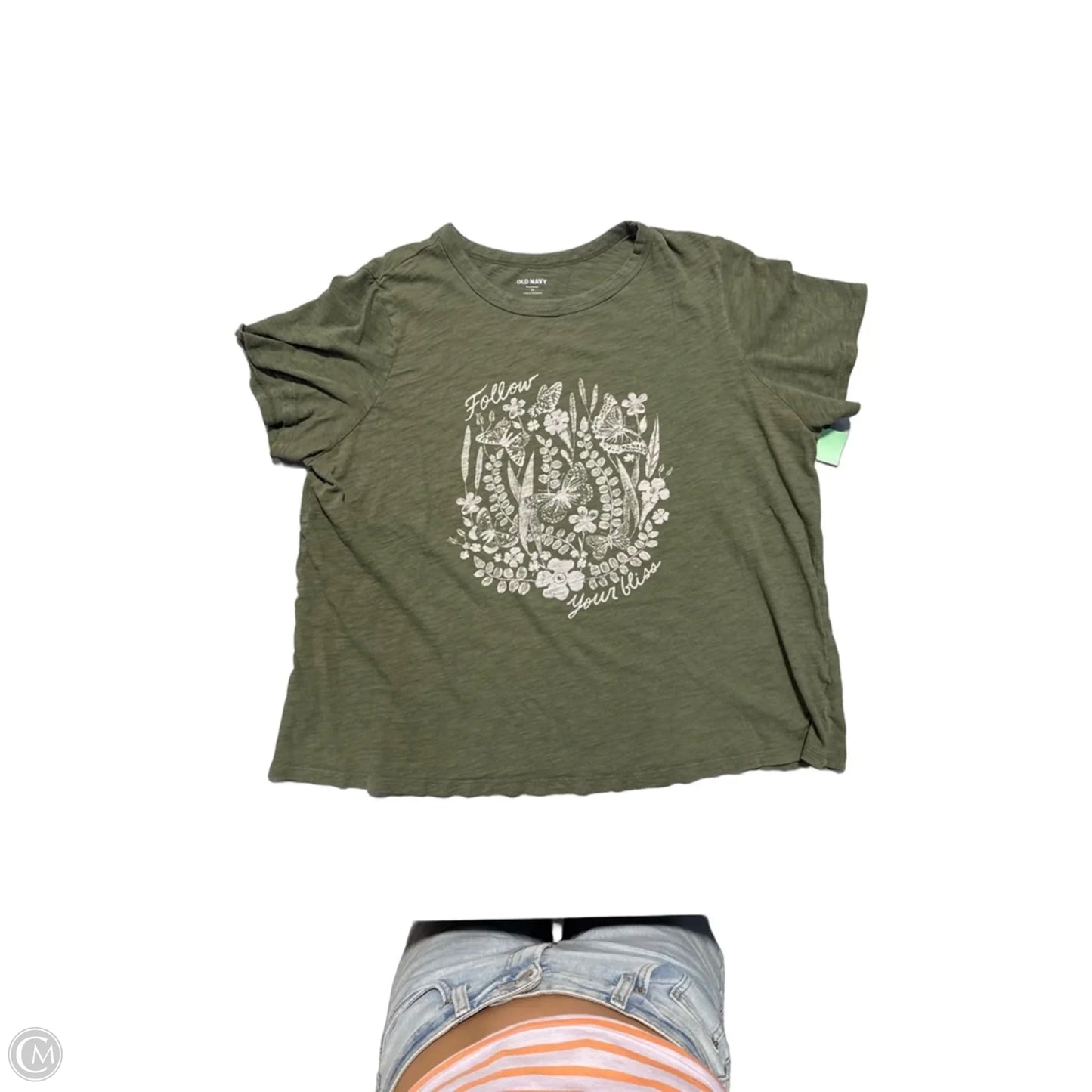Top Short Sleeve By Old Navy In Green, Size: Xl