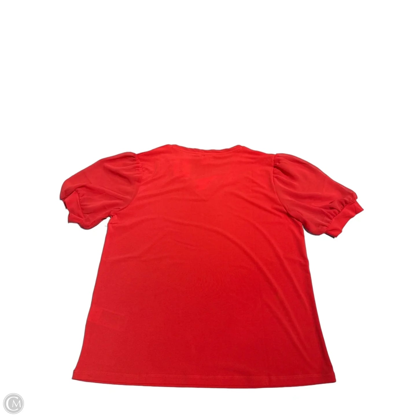 Blouse Short Sleeve By Calvin Klein In Red, Size: M