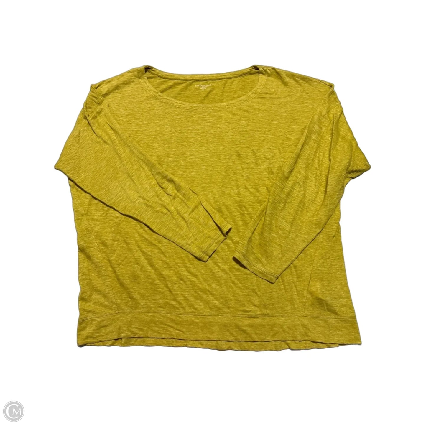 Top Long Sleeve By Eileen Fisher In Yellow, Size: 1x