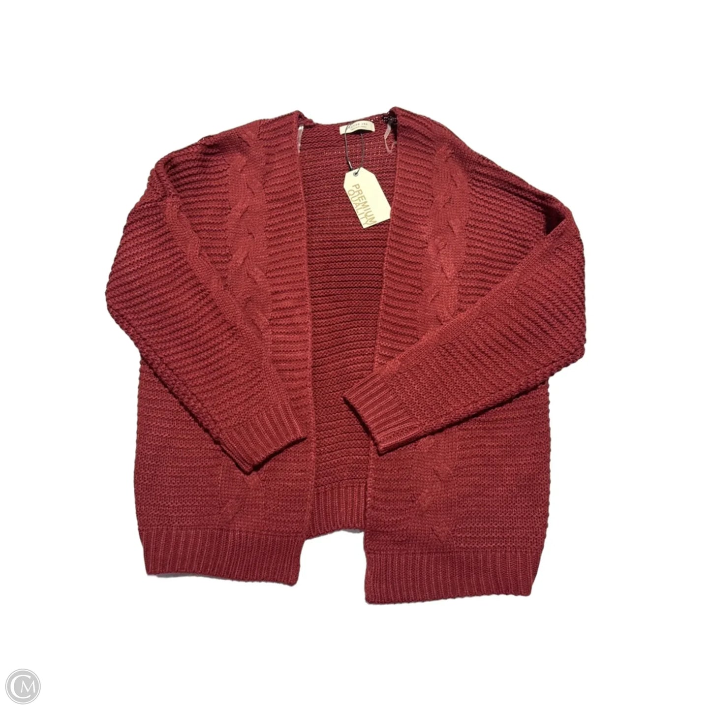 Cardigan By Active Usa In Maroon, Size: S