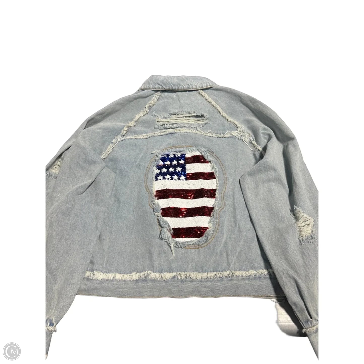 Jacket Denim By Pol In Blue Denim, Size: M