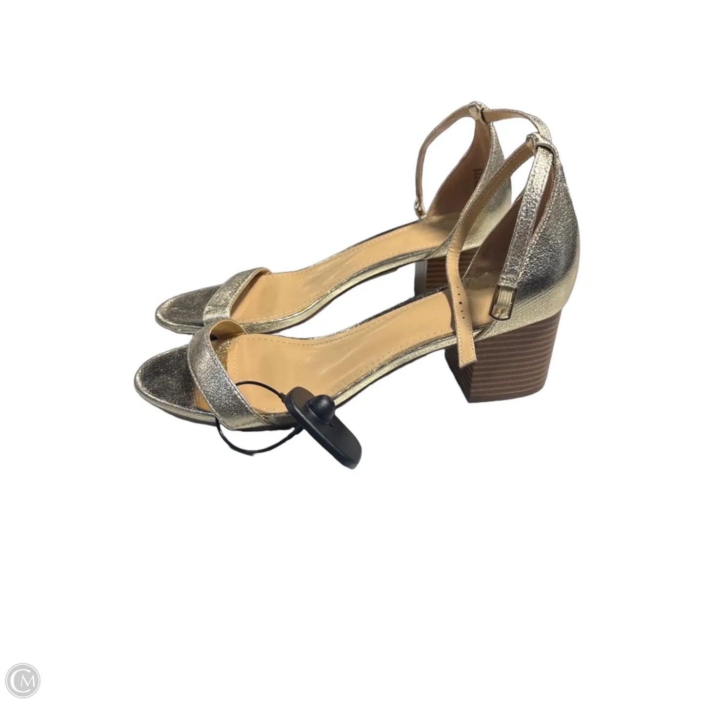 Shoes Heels Block By Justfab In Gold, Size: 10