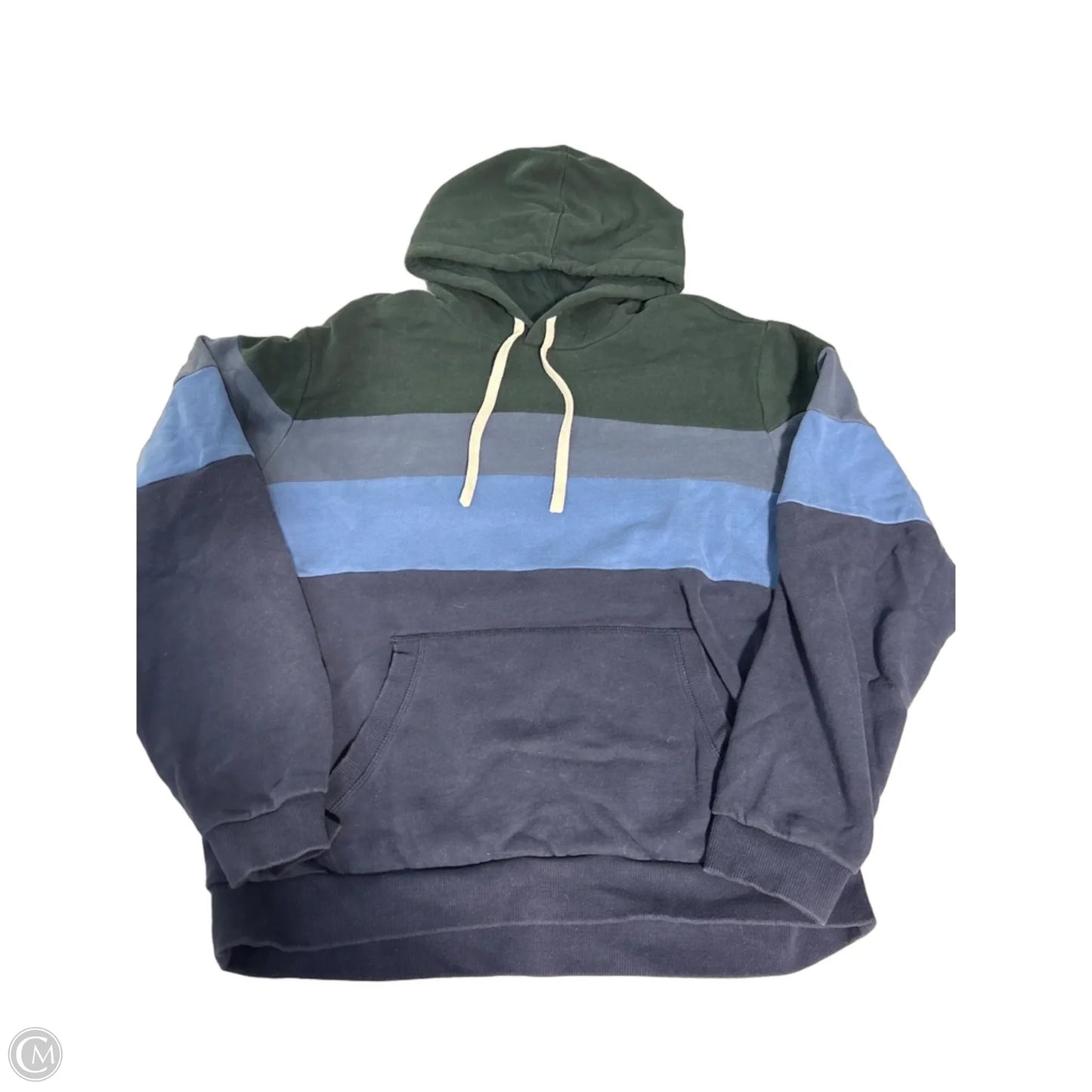 Sweatshirt Hoodie By Marine Layer In Blue & Green, Size: L