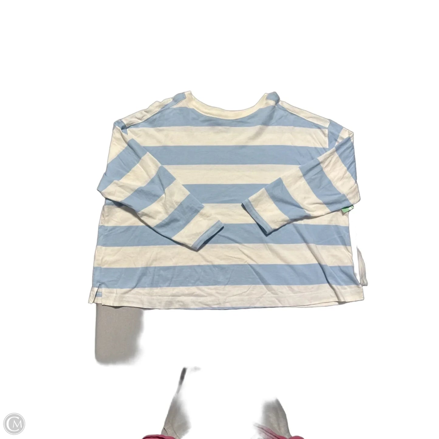 Top Long Sleeve By Old Navy In Blue & White, Size: 3x