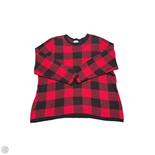 Sweater By Cj Banks In Black & Red, Size: 3x
