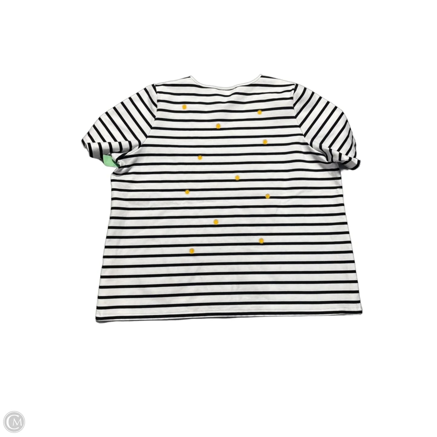 Top Short Sleeve By Cj Banks In Black & White, Size: 3x