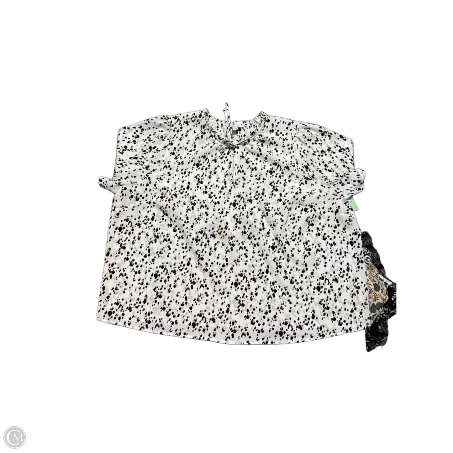 Top Short Sleeve By Nine West In Black & White, Size: 3x
