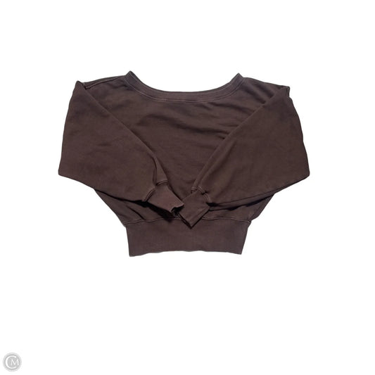 Top Long Sleeve By Aerie In Brown, Size: M
