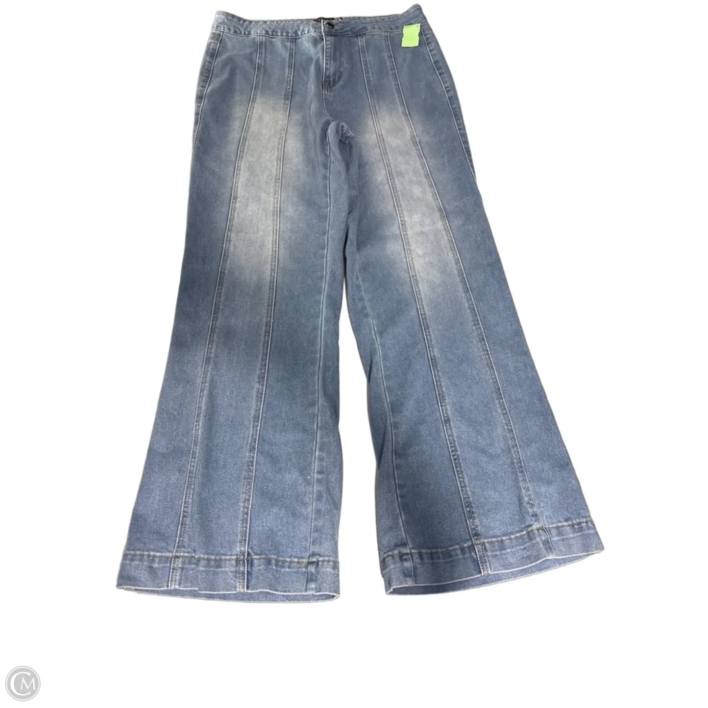 Jeans Wide Leg By One 5 One In Blue Denim, Size: 14