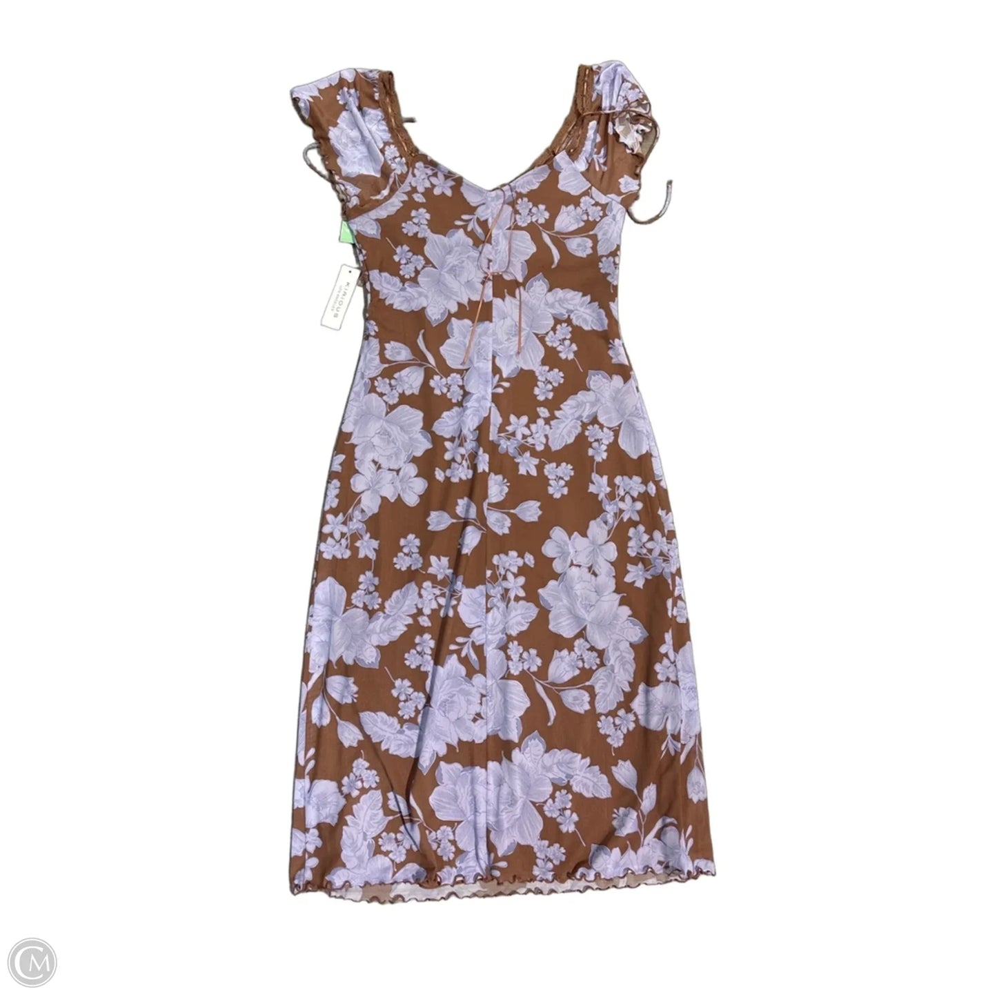 Dress Casual Midi By Kirious In Brown & Purple, Size: Xl
