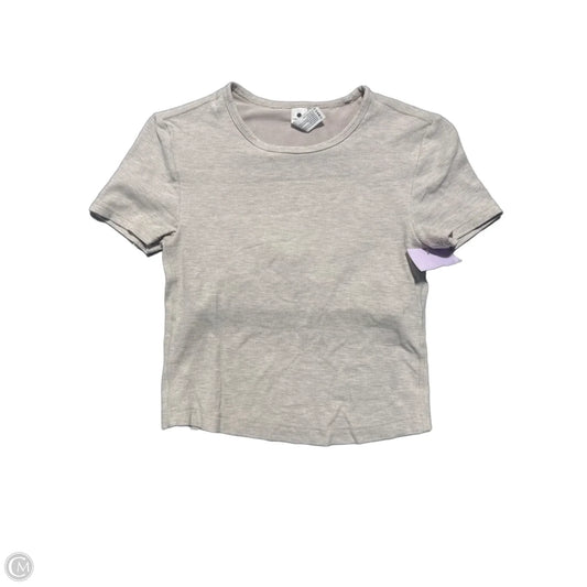 Top Short Sleeve By Yogalicious In Tan, Size: Xs