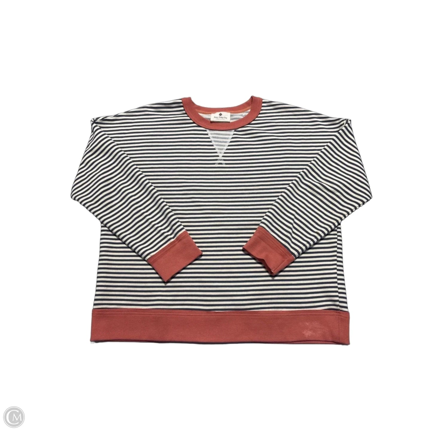 Top Long Sleeve By Betseys Boutique Shop In Blue & Tan, Size: Xl