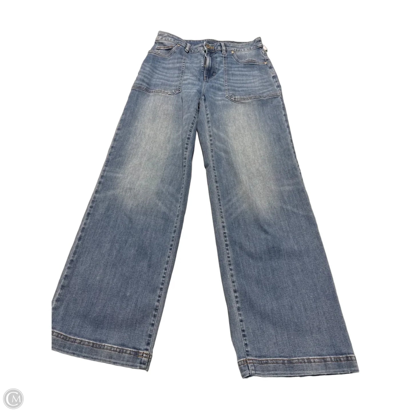 Jeans Wide Leg By J. Jill In Blue Denim, Size: 8