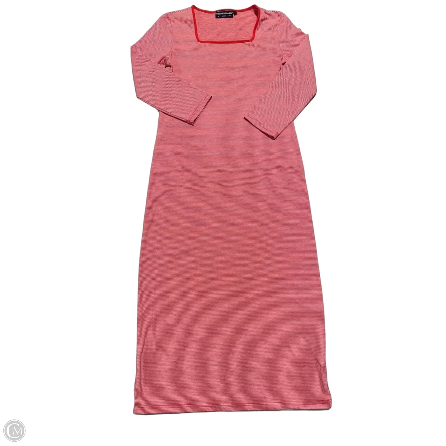 Dress Casual Maxi By Cmc In Red & White, Size: S