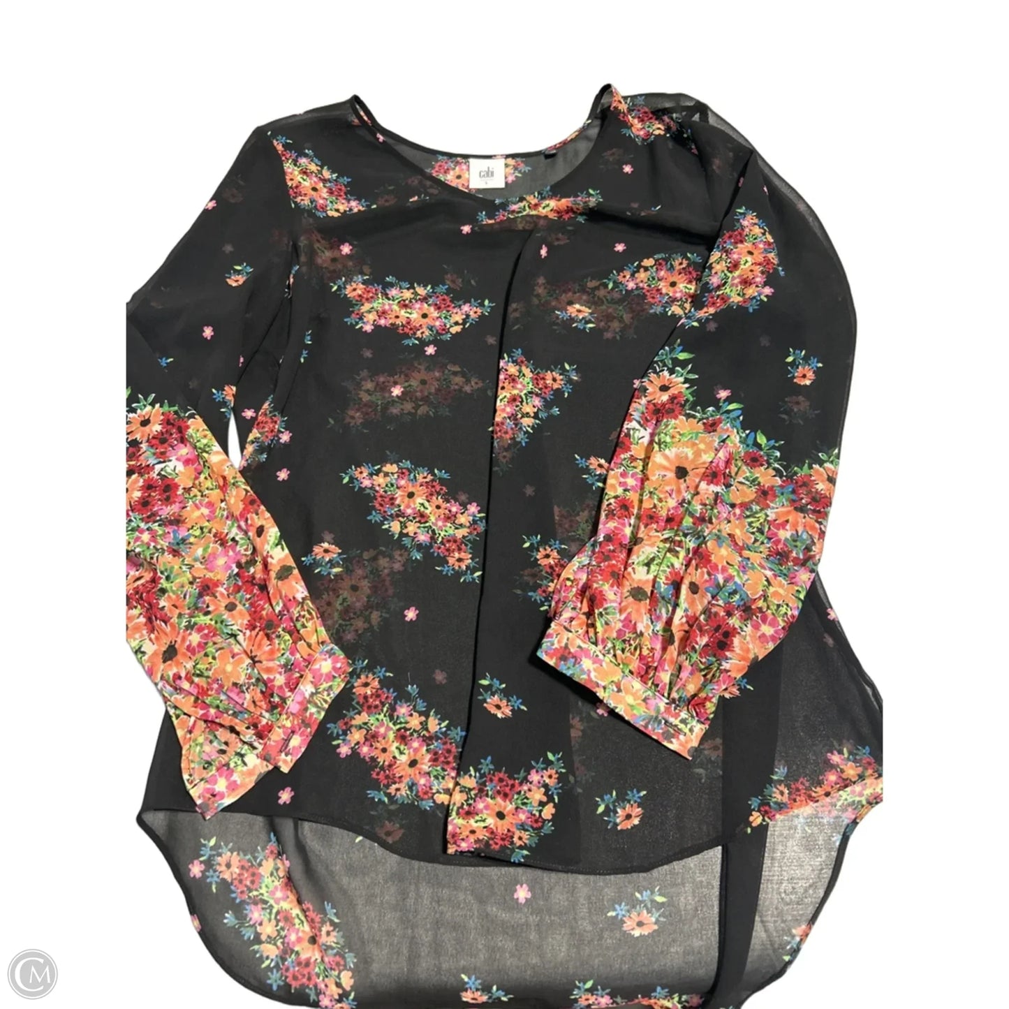 Top Long Sleeve By Cabi In Black, Size: L