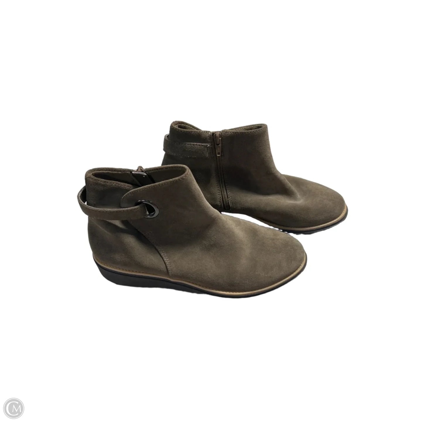 Shoes Flats By Clarks In Grey, Size: 8