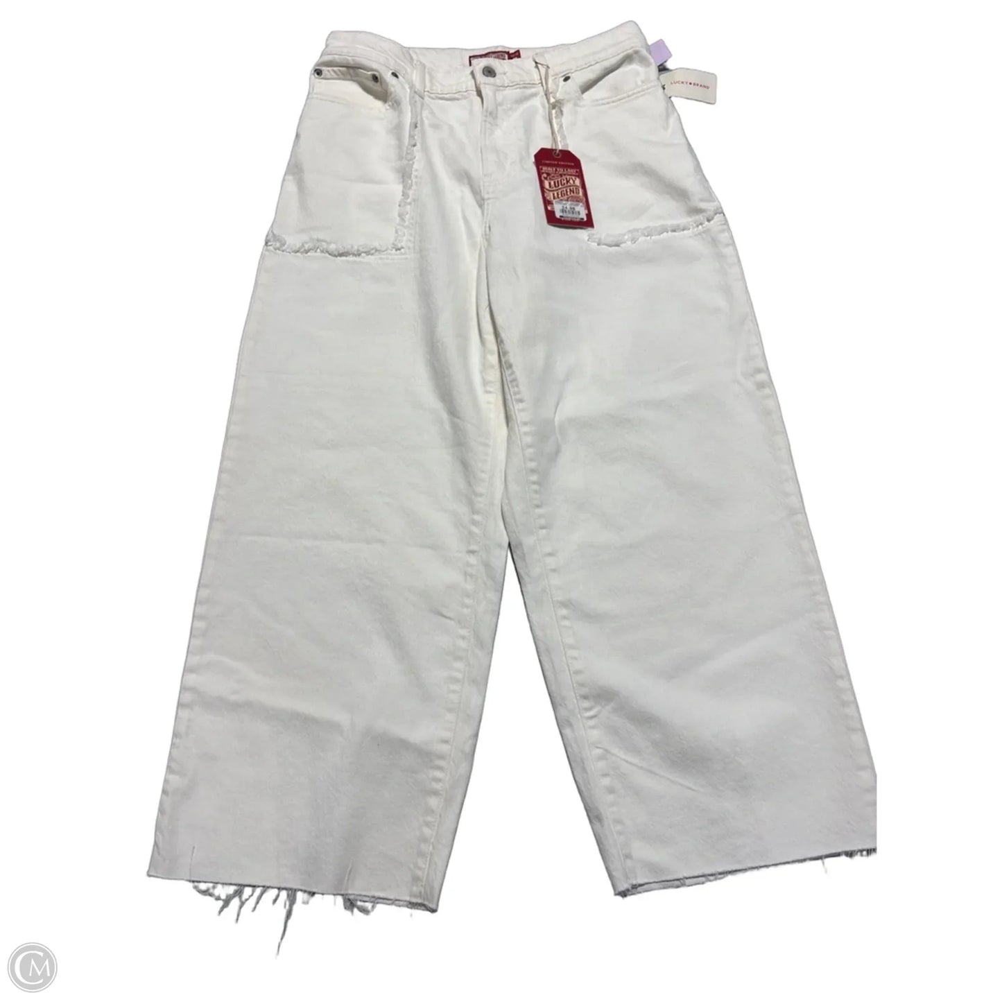 Jeans Wide Leg By Lucky Brand In White, Size: 12