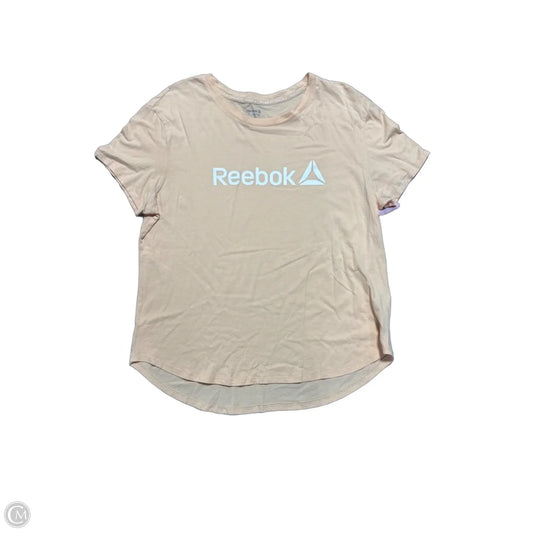 Top Short Sleeve By Reebok In Orange, Size: Xl