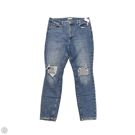 Jeans Straight By Good American In Blue, Size: 14