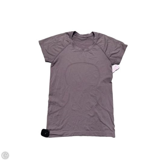 Athletic Top Short Sleeve By Lululemon In Purple, Size: 6