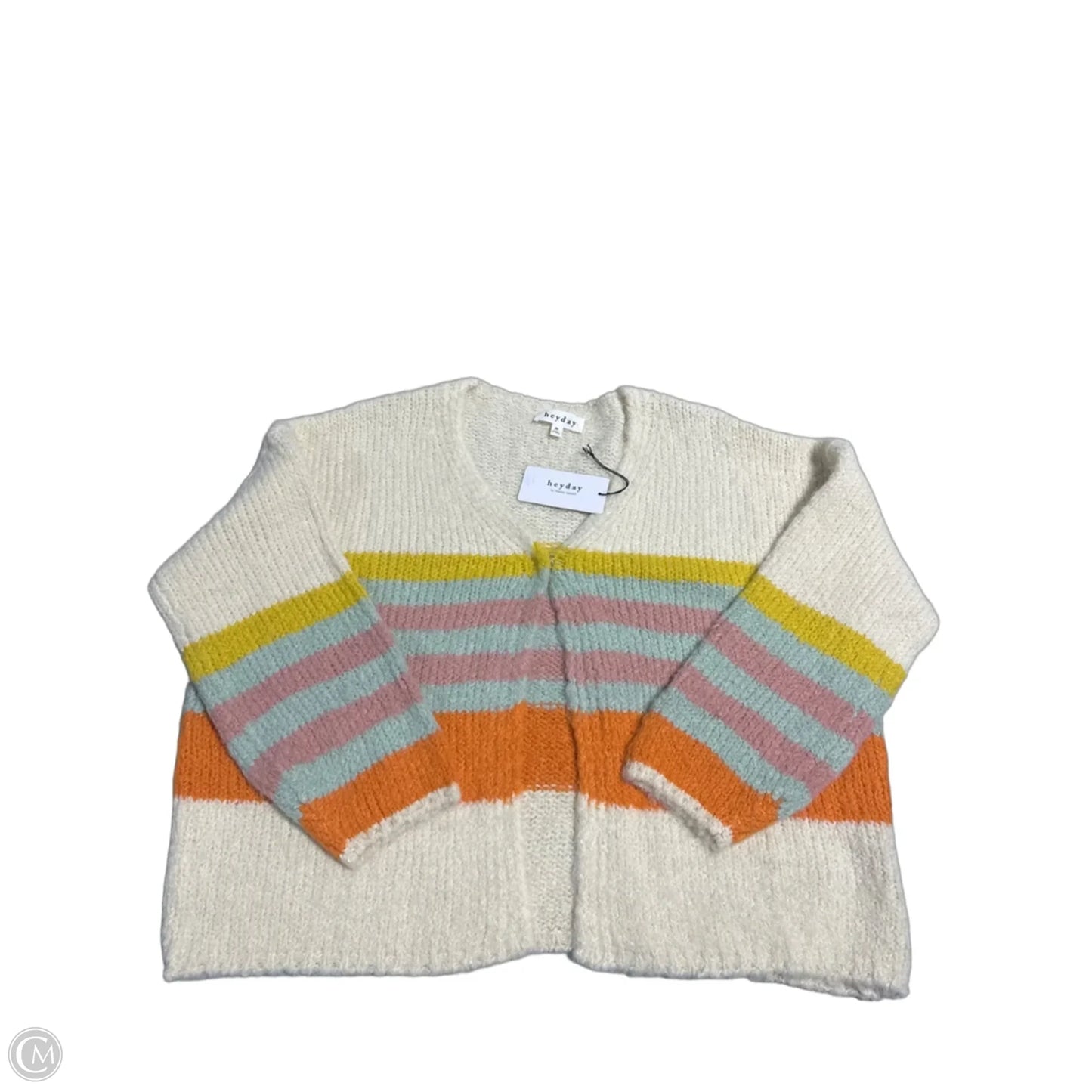 Cardigan By Cmc In Pink & Tan, Size: M