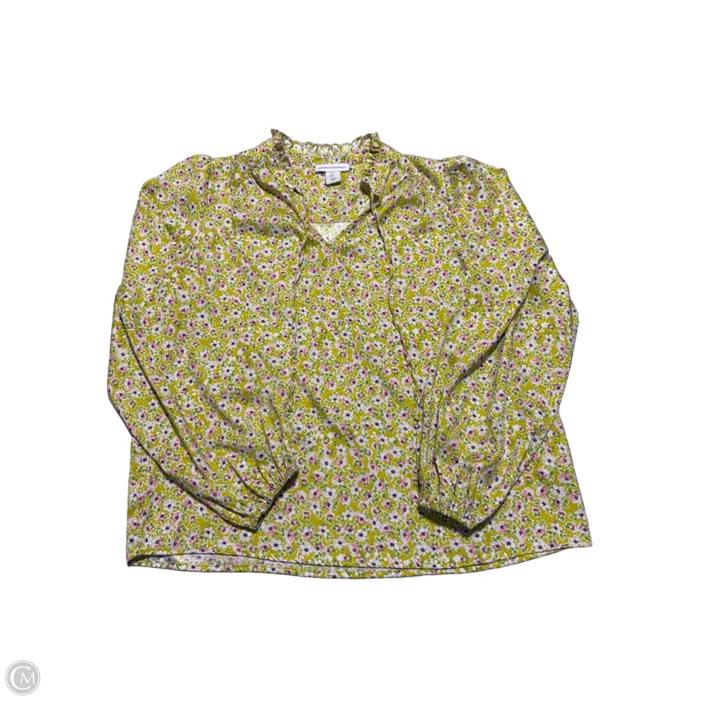 Blouse Long Sleeve By Cupcakes And Cashmere In Green, Size: L