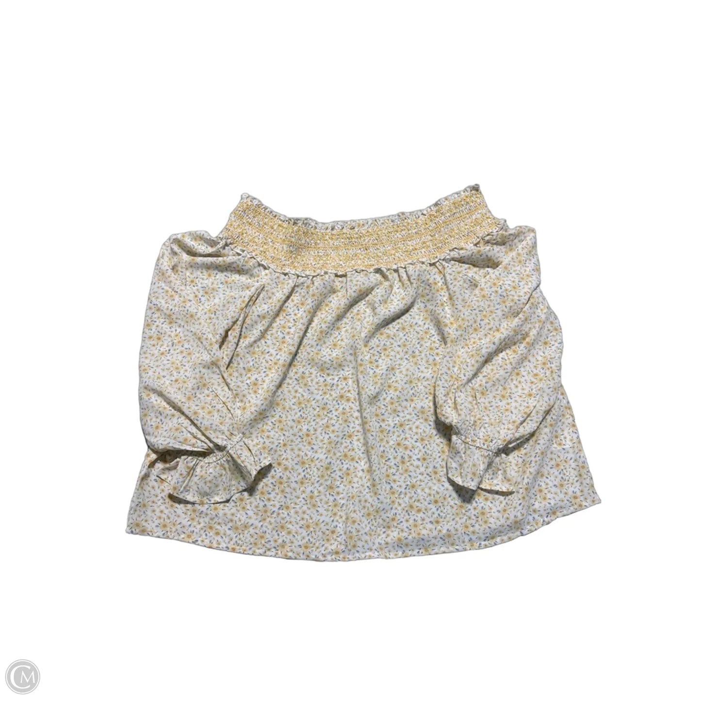 Top Long Sleeve By Promesa In Floral Print, Size: M