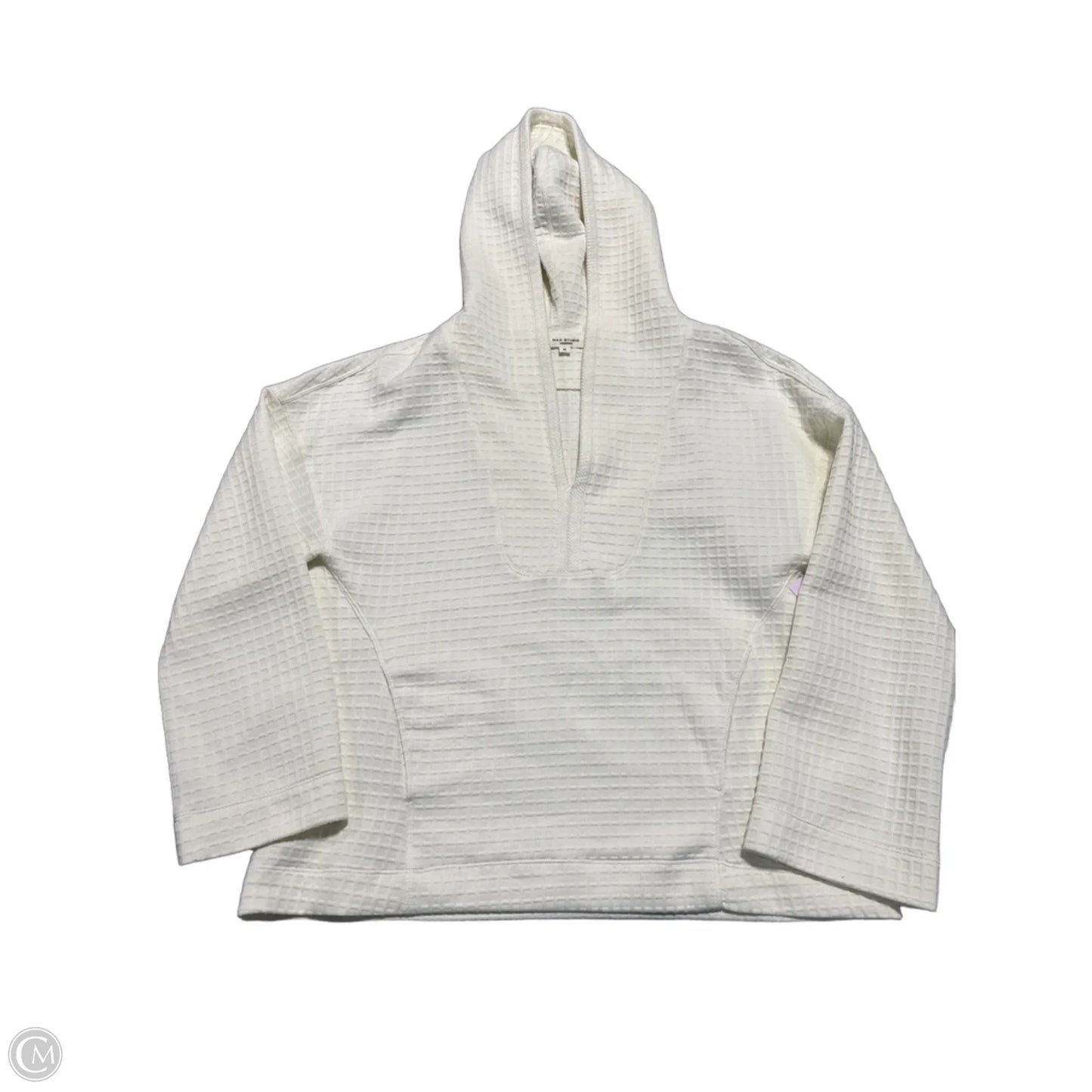 Sweatshirt Hoodie By Max Studio In Cream, Size: M