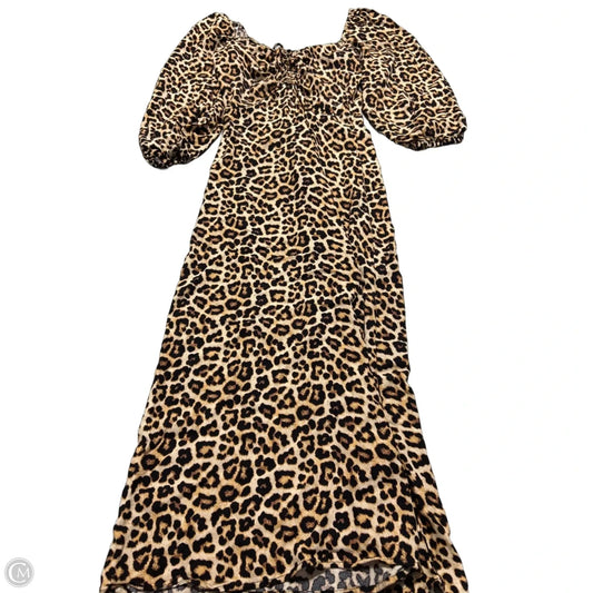 Dress Casual Maxi By H&m In Animal Print, Size: Xs