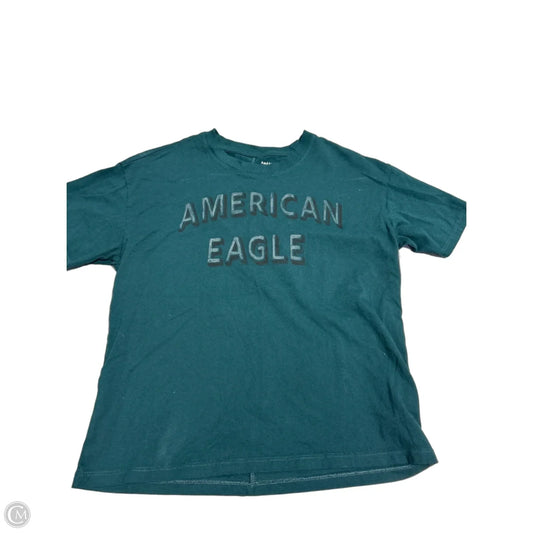 Top Short Sleeve By American Eagle In Green, Size: Xs