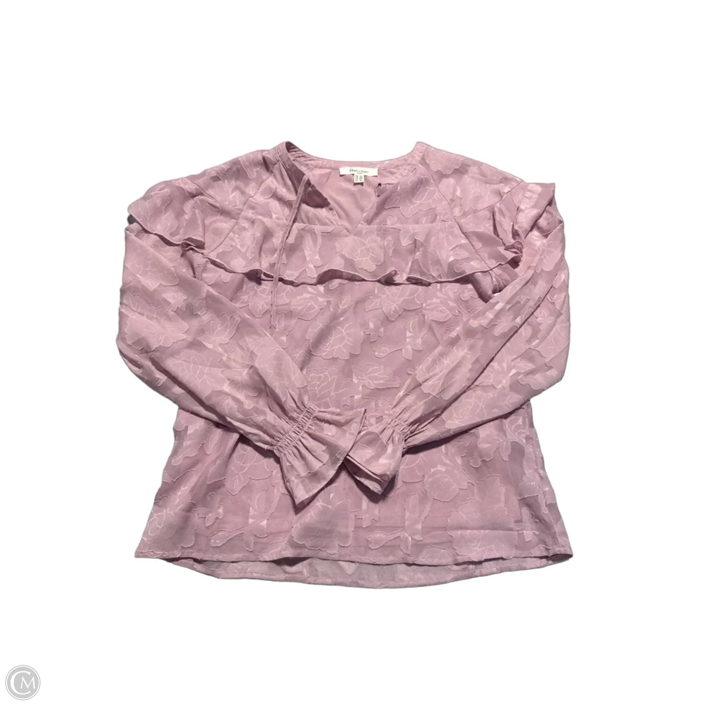Top Long Sleeve By Haver In Pink, Size: Xs