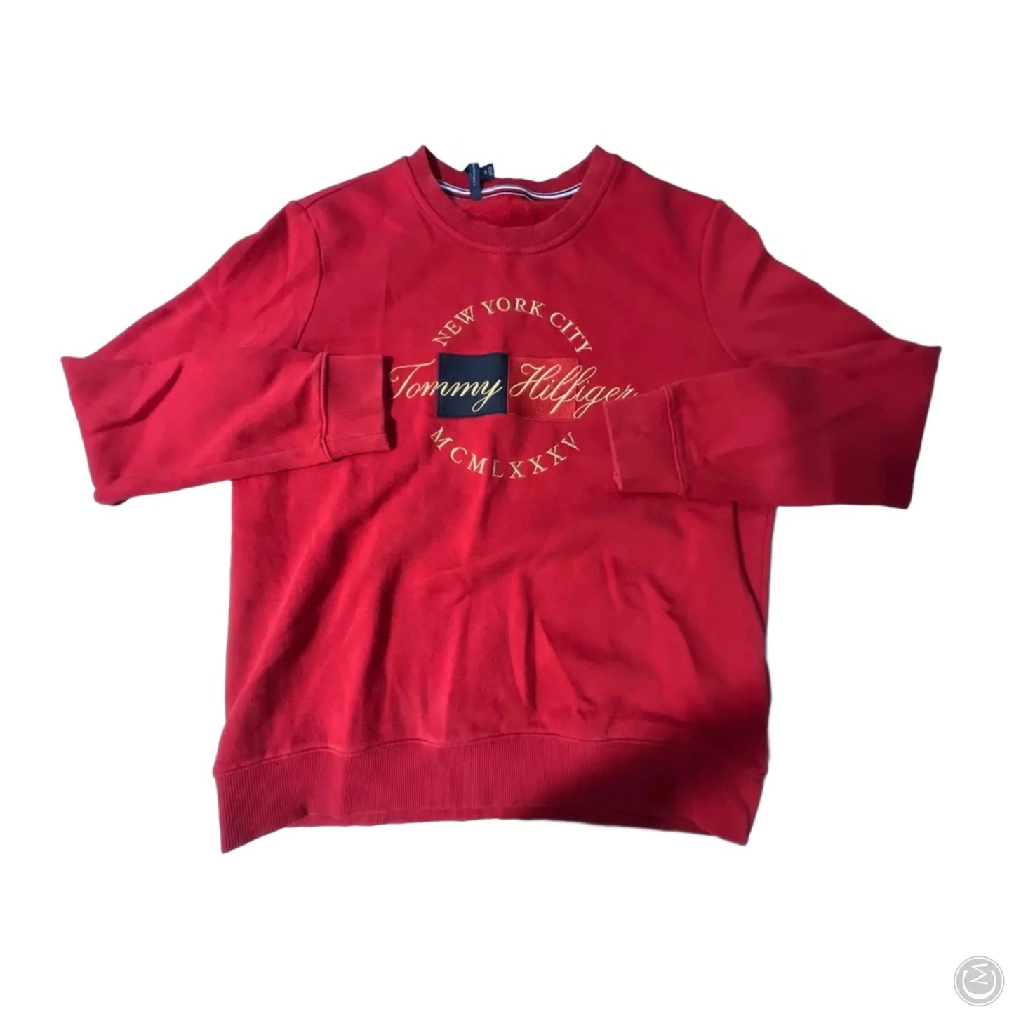 Top Long Sleeve By Tommy Hilfiger In Red, Size: S