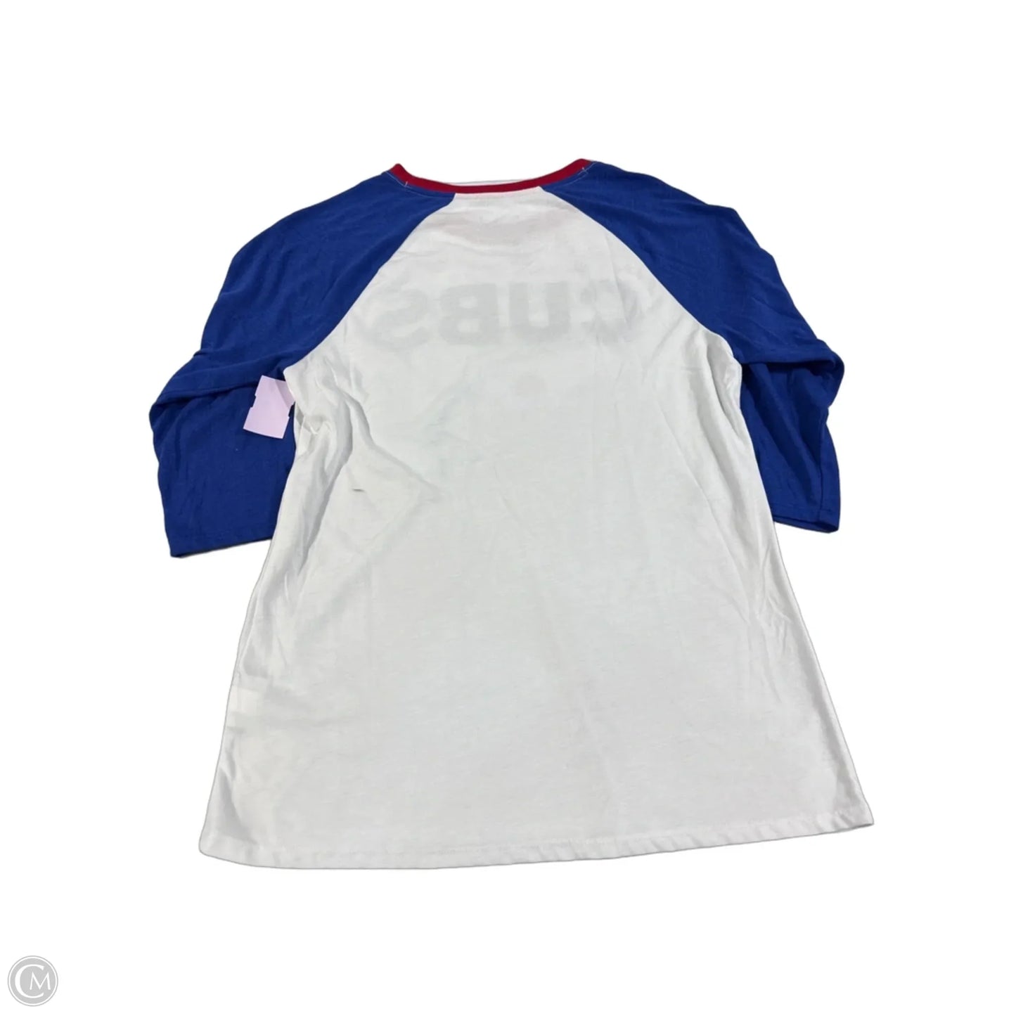 Top 3/4 Sleeve By Nike In Blue & Red, Size: M