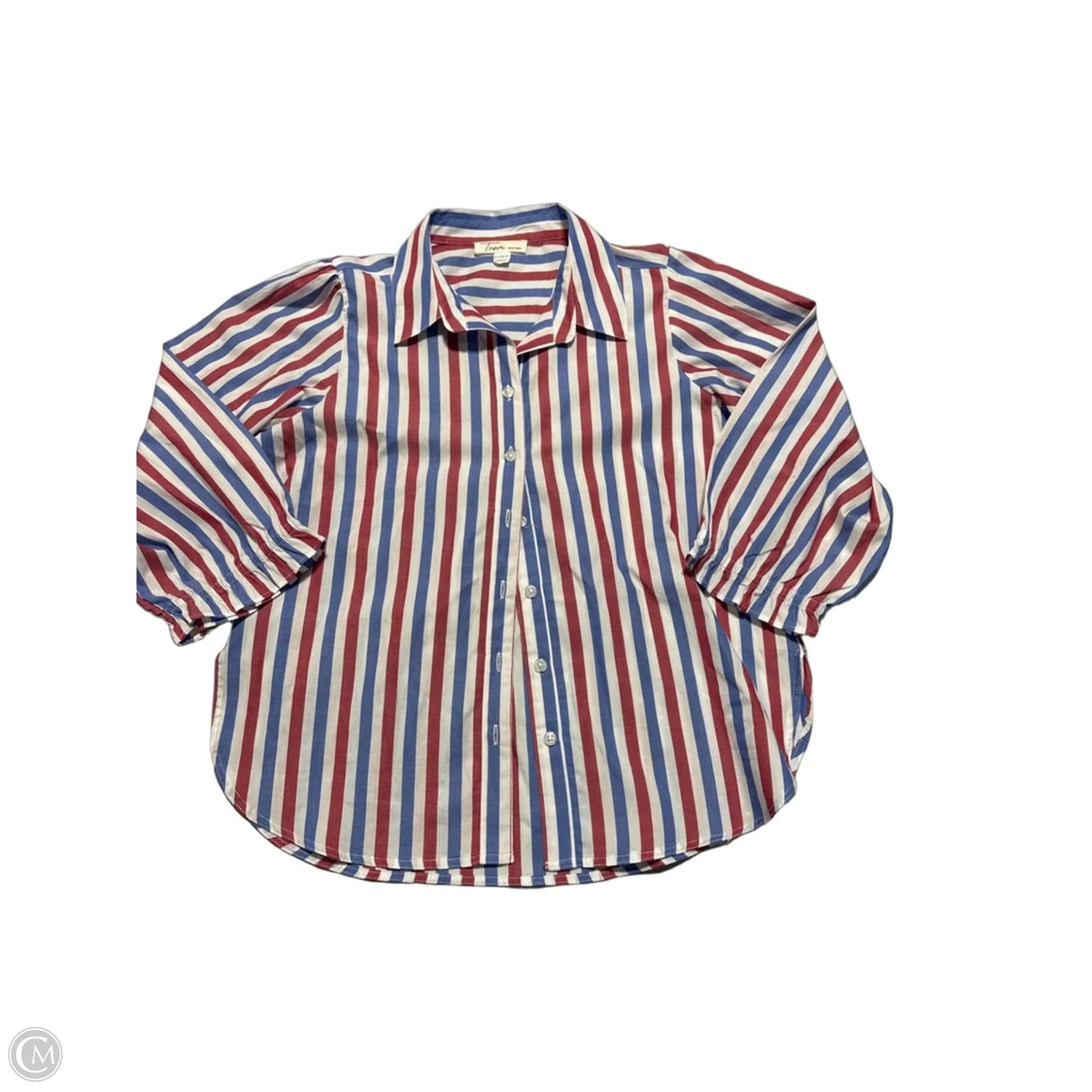 Top Long Sleeve By Cmc In Striped Pattern, Size: S