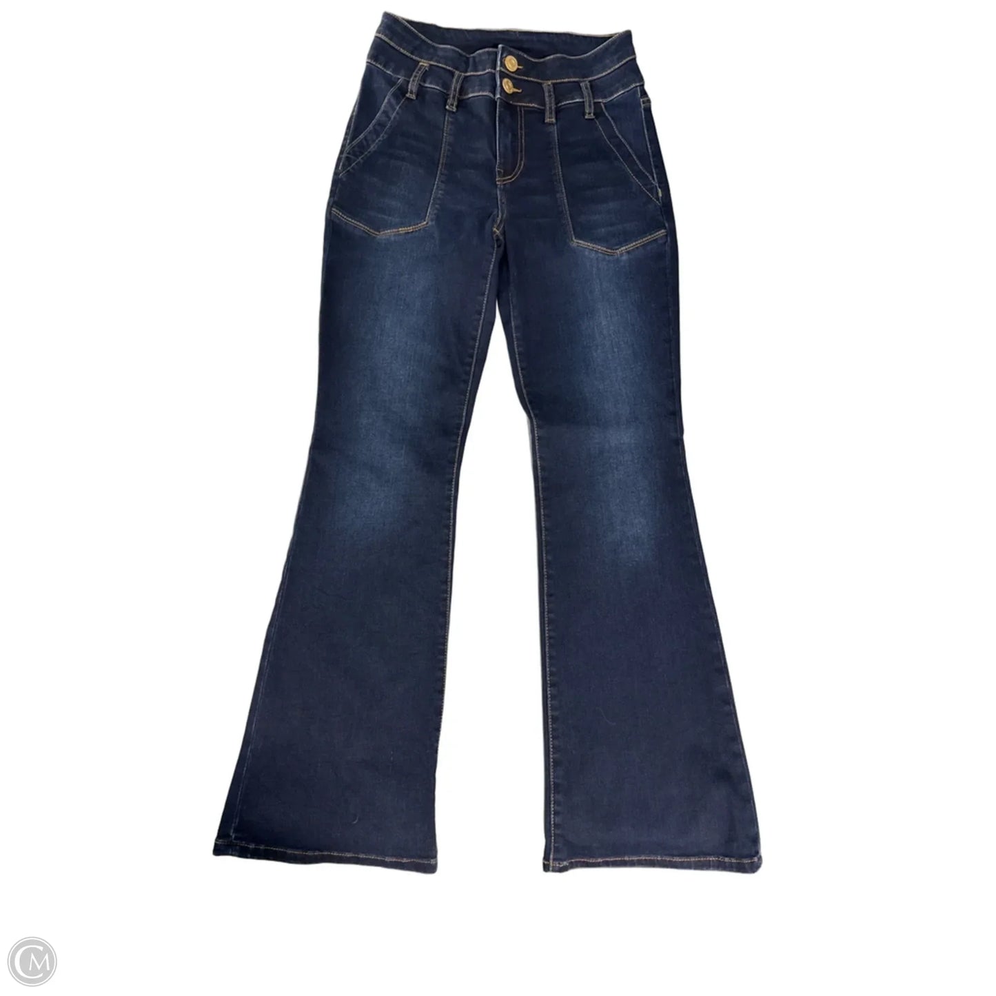 Jeans Flared By Kut In Blue Denim, Size: 4