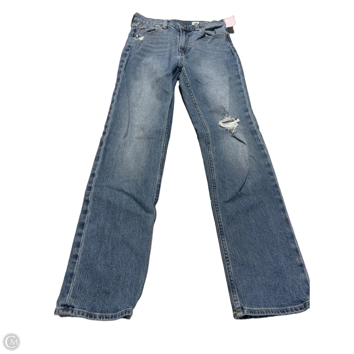 Jeans Straight By Gap In Blue Denim, Size: 4