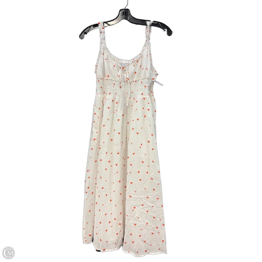 Dress Casual Maxi By Petal & Pup In Red & White, Size: M