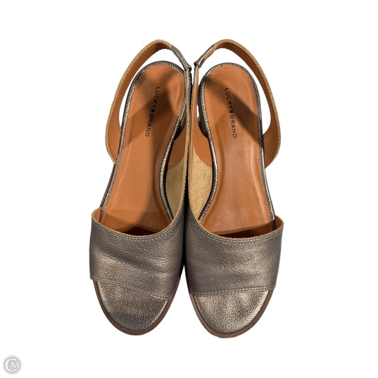 Sandals Flats By Lucky Brand In Gold, Size: 10