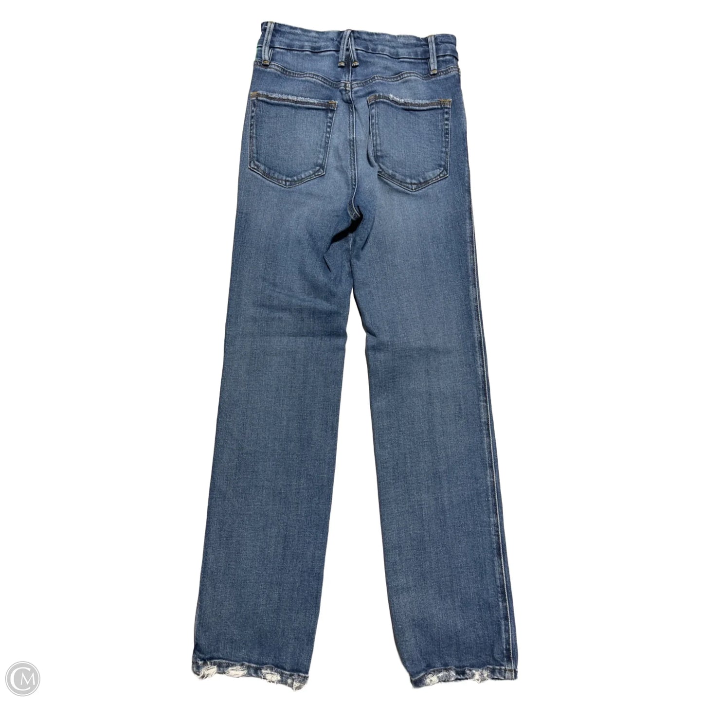 Jeans Straight By Good American In Blue Denim, Size: 0