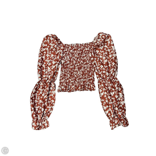 Top Long Sleeve By Cmb In Floral Print, Size: S
