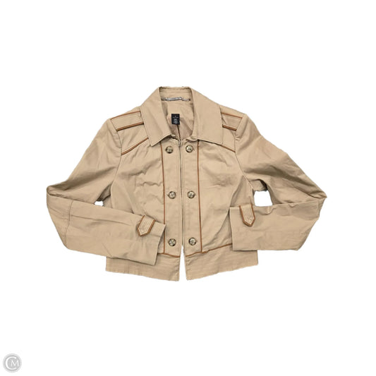 Jacket Moto By White House Black Market In Tan, Size: 6