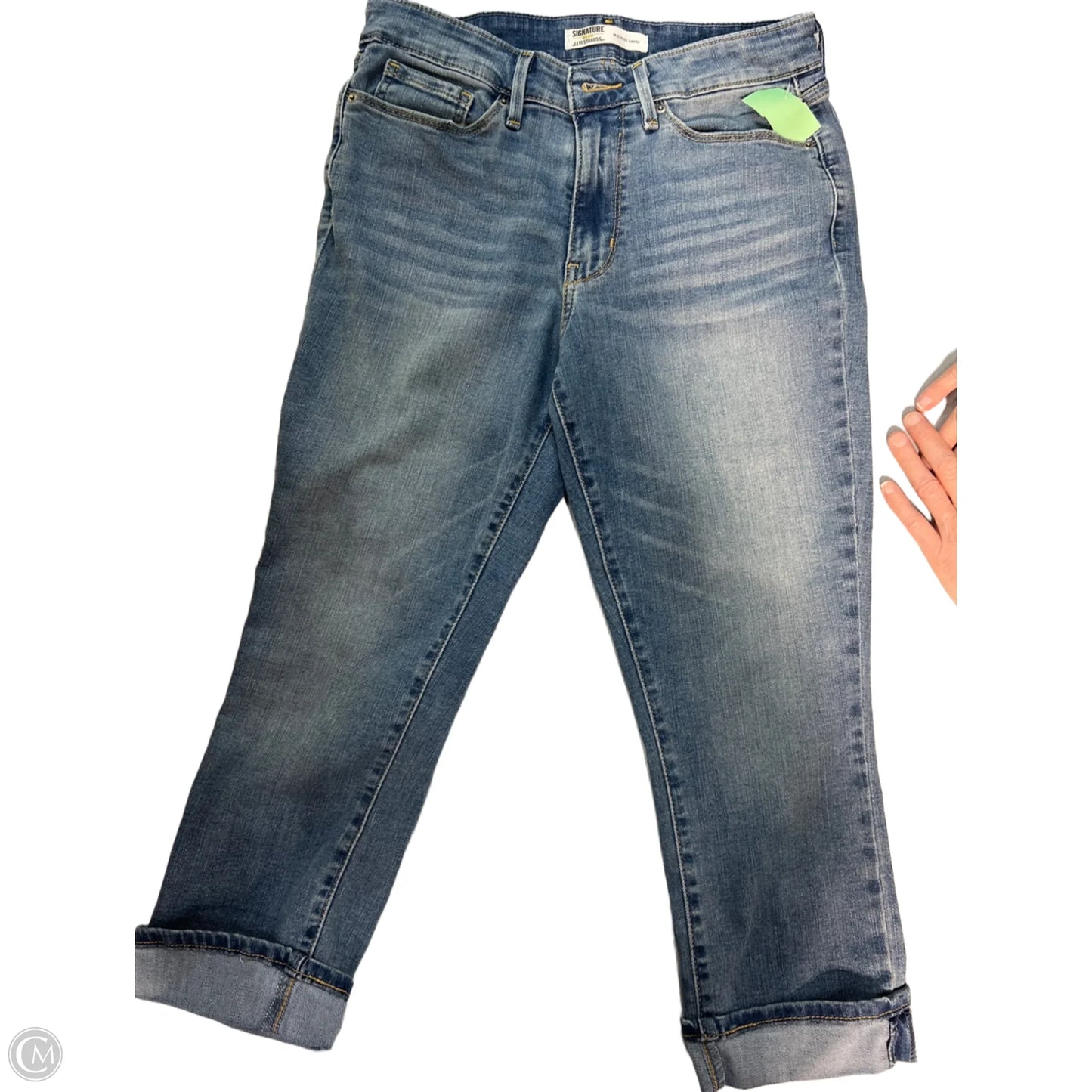 Jeans Straight By Levis In Blue Denim, Size: 4
