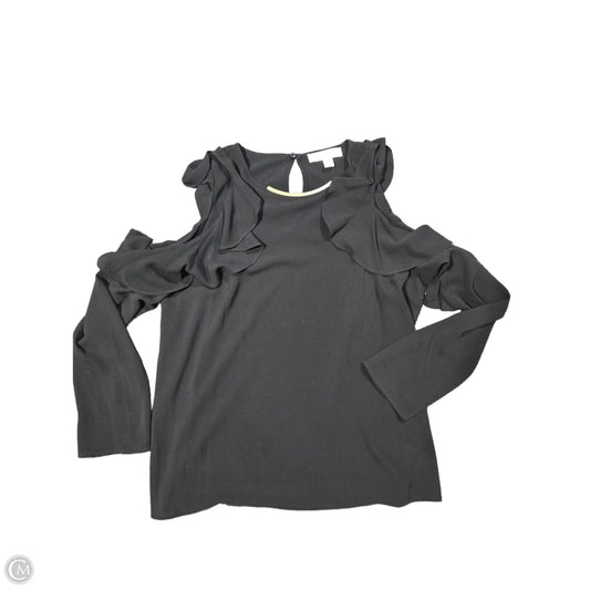 Top Long Sleeve By Michael By Michael Kors In Black, Size: L