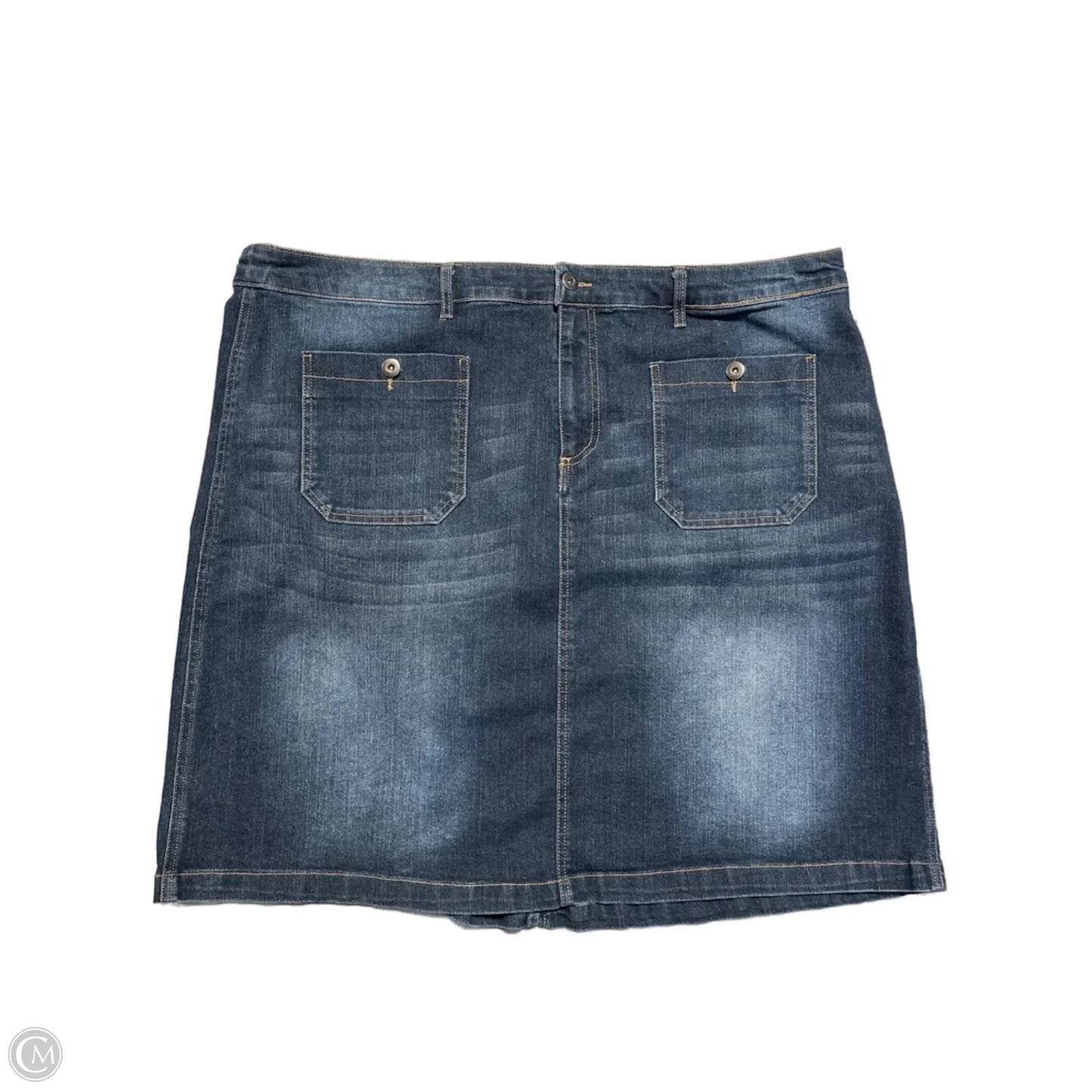 Skirt Mini & Short By Cj Banks In Blue Denim, Size: 24