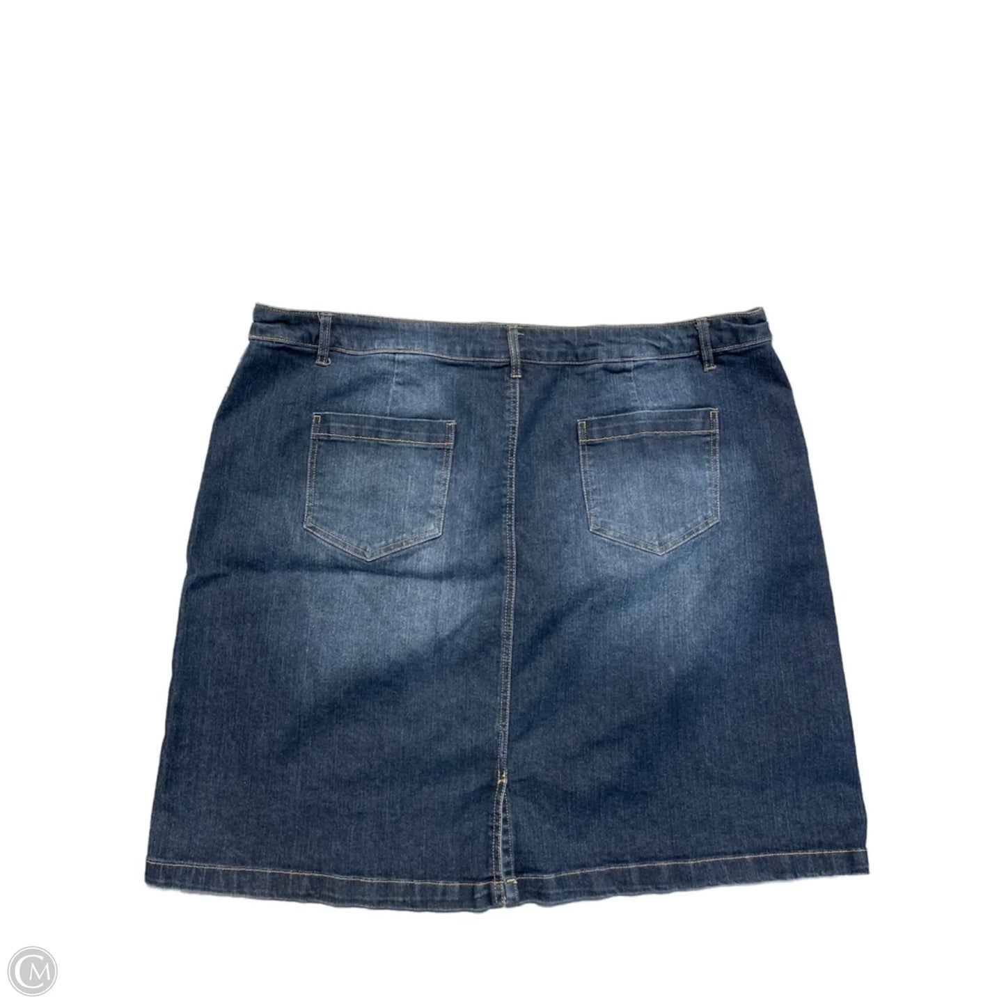 Skirt Mini & Short By Cj Banks In Blue Denim, Size: 24